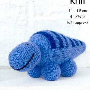 Knitting Pattern: Dinosaur Knitted Toys in DK Yarn