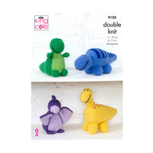 Load image into Gallery viewer, Knitting Pattern: Dinosaur Knitted Toys in DK Yarn
