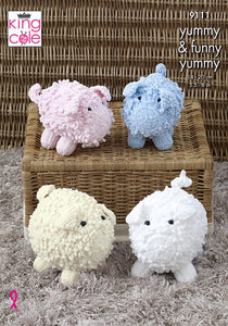 Knitting Pattern: Pigs in King Cole Yummy and Funny Yummy Yarn