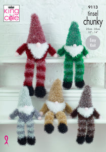 Knitting Pattern: Gnomes in Tinsel Chunky Yarn