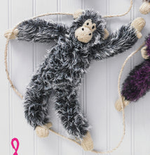 Load image into Gallery viewer, Knitting Pattern: Chimpanzee Toy in King Cole Luxury Faux Fur Yarn
