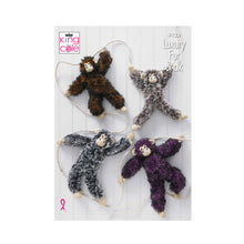 Load image into Gallery viewer, Knitting Pattern: Chimpanzee Toy in King Cole Luxury Faux Fur Yarn
