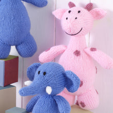 Load image into Gallery viewer, Knitting Pattern: Giraffes and Elephants Easy Knit in DK Yarn
