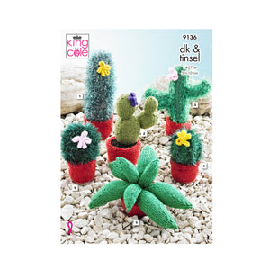 Knitting Pattern: Cacti in DK and Tinsel Chunky Yarn