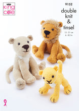 Load image into Gallery viewer, Knitting Pattern: Lion Family in DK and Tinsel Yarn
