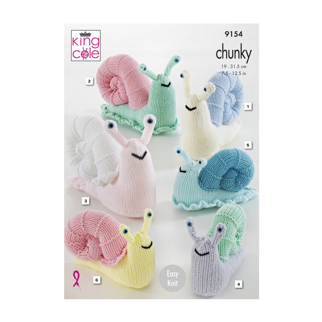 Knitting Pattern: Snails in Chunky Yarn