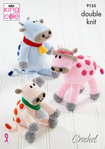 Crochet Pattern: Amigurumi Toy Cows in DK Yarn