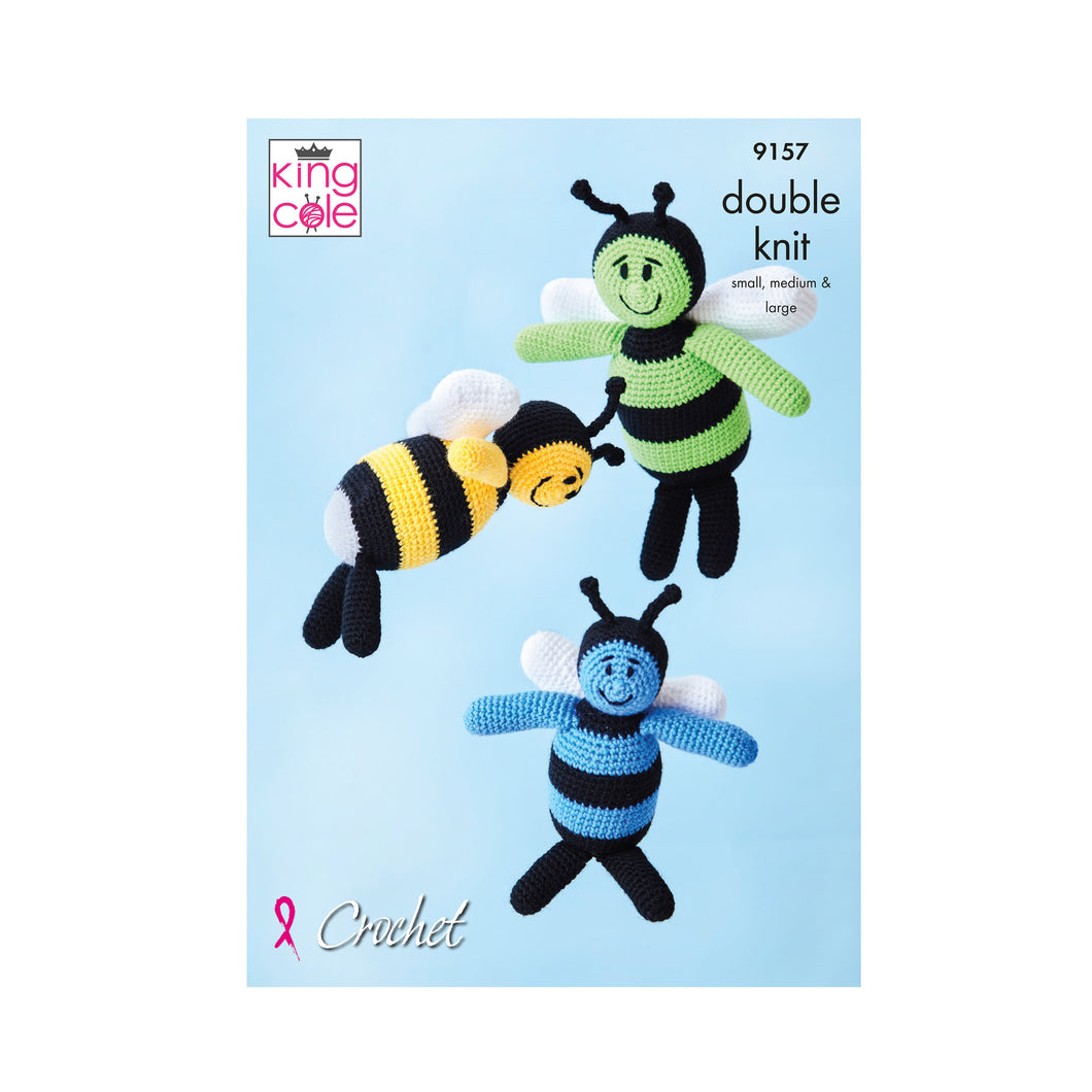 SALE: Crochet Pattern: Amigurumi Toy Bees in DK Yarn