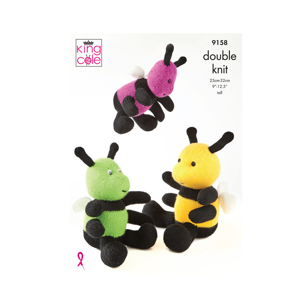 Knitting Pattern: Bees in DK Yarn