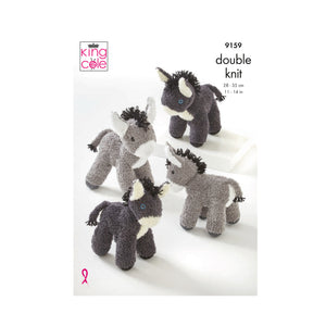Knitting Pattern: Donkeys in King Cole Truffle Yarn