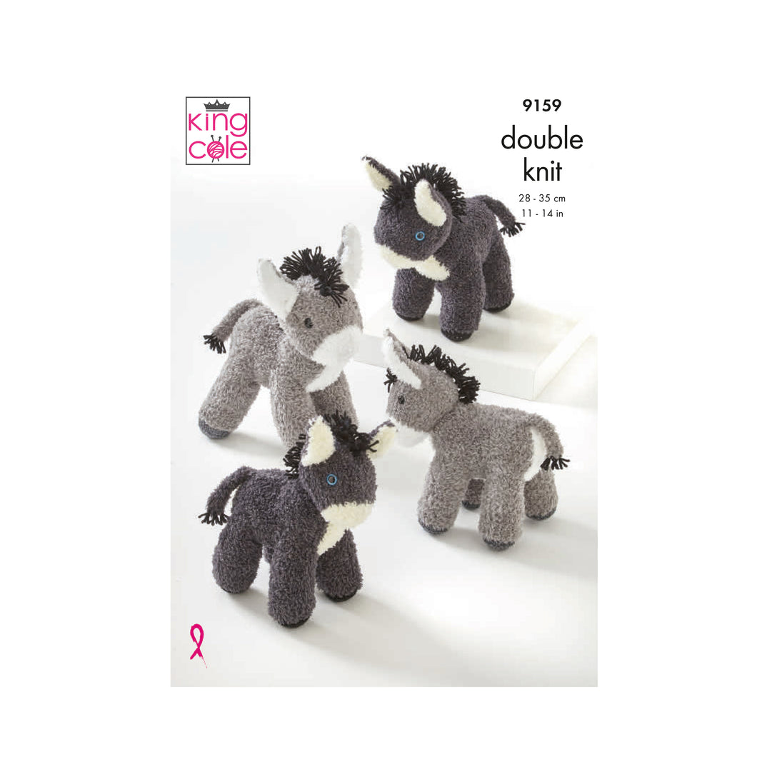 Knitting Pattern: Donkeys in King Cole Truffle Yarn