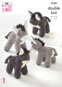 Knitting Pattern: Donkeys in King Cole Truffle Yarn