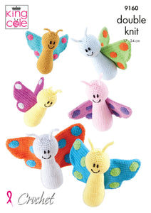 Crochet Pattern: Amigurumi Toy Butterflies in DK Yarn