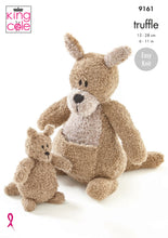 Load image into Gallery viewer, Knitting Pattern: Kangaroo and Joey in King Cole Truffle Yarn
