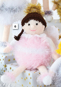 Knitting Pattern: Christmas Angels in Tinsel Chunky and DK Yarn