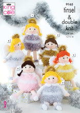 Load image into Gallery viewer, Knitting Pattern: Christmas Angels in Tinsel Chunky and DK Yarn
