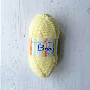 4 Ply Yarn: King Cole Big Value Baby, Primrose, 100g
