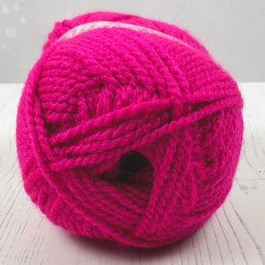 Chunky Yarn: Big Value Chunky in Bright Pink, 100g Ball