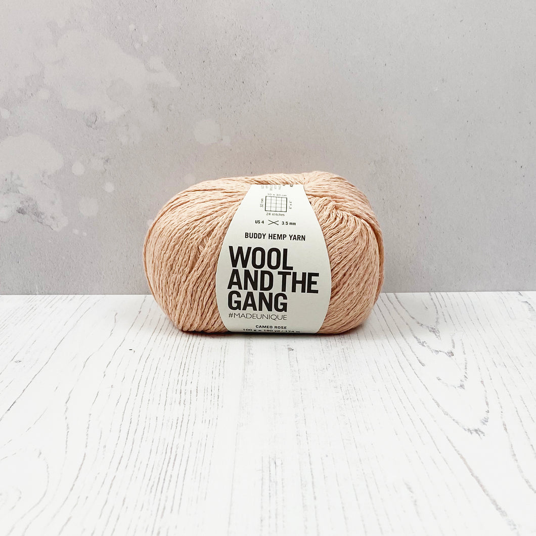 Yarn: Wool and the Gang Buddy Hemp in Cameo Rose, 100g