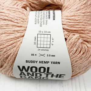 Yarn: Wool and the Gang Buddy Hemp in Cameo Rose, 100g