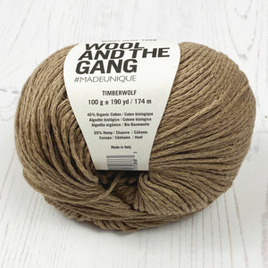 Yarn: Wool and the Gang Buddy Hemp in Timberwolf, 100g