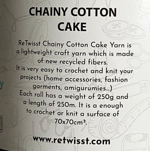 Yarn: Retwisst Recycled Chainy Cotton Cake Browns Five Colour Gradient, 250g