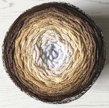 Load image into Gallery viewer, Yarn: Retwisst Recycled Chainy Cotton Cake Browns Five Colour Gradient, 250g
