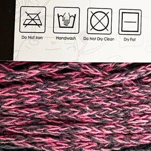 Yarn: Retwisst Recycled Chainy Cotton Cake Five Colour Gradient, Grey and Pink, 250g
