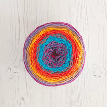 Load image into Gallery viewer, Yarn: Retwisst Recycled Chainy Cotton Cake Bright Five Colour Gradient, 250g
