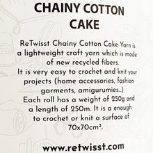 Load image into Gallery viewer, Yarn: Retwisst Recycled Chainy Cotton Cake Five Colour Gradient, 250g
