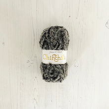Load image into Gallery viewer, Yarn: Chinchilla, Faux Fur, Black/Grey 100g
