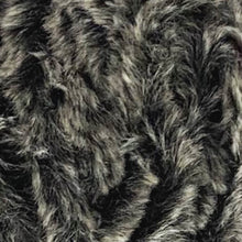 Load image into Gallery viewer, Yarn: Chinchilla, Faux Fur, Black/Grey 100g
