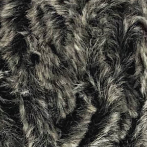 Yarn: Chinchilla, Faux Fur, Black/Grey 100g