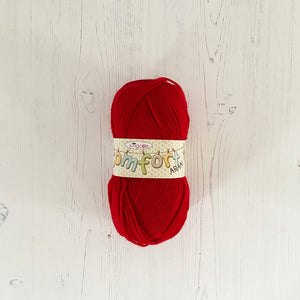 Aran Yarn: Red Comfort Aran Yarn, 100g