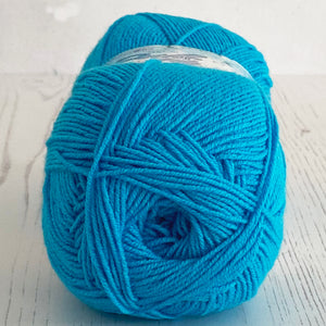 Sock Yarn: Cotton Socks 4 Ply in Blue, 100g Ball