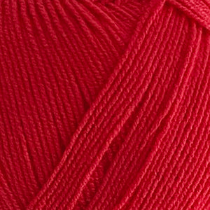 Sock Yarn: Cotton Socks 4 Ply in Red, 100g Ball