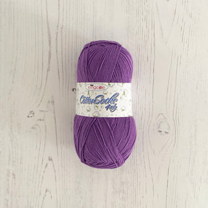Sock Yarn: Cotton Socks 4 Ply in Purple, 100g Ball