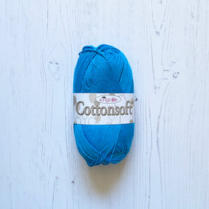 DK Yarn: Cottonsoft, Azure Blue, 100g