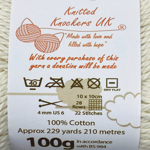 DK Yarn: Cottonsoft, Ecru, 100g