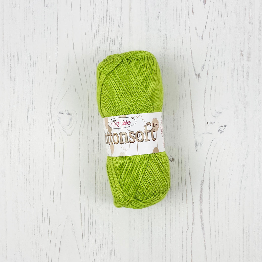 DK Yarn: Cottonsoft, Lime Green, 100g