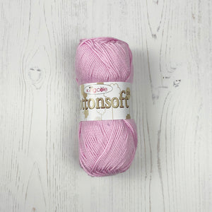 DK Yarn: Cottonsoft, Rose Pink, 100g