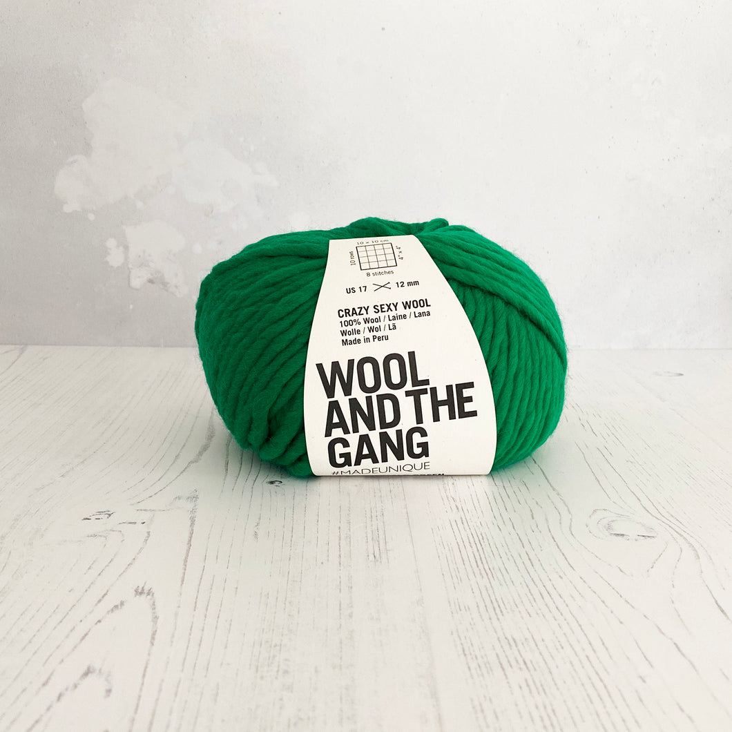 Super Chunky Yarn: Crazy Sexy Wool in Emerald Green, 200g