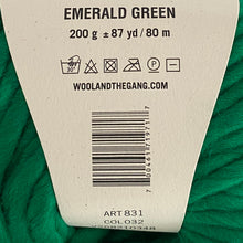 Load image into Gallery viewer, Super Chunky Yarn: Crazy Sexy Wool in Emerald Green, 200g
