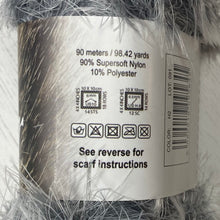 Load image into Gallery viewer, Yarn: Grey Faux Fur Yarn, 100g
