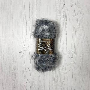 Yarn: Grey Faux Fur Yarn, 100g