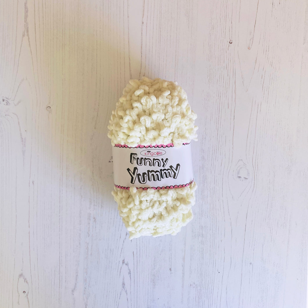 Chunky Yarn: Funny Yummy, Cream, 100g