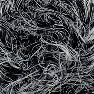 Yarn: Black Faux Fur Yarn, Badger, 100g