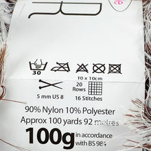 Load image into Gallery viewer, Yarn: Brown Faux Fur Yarn, Beaver, 100g
