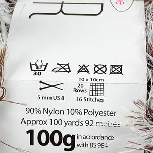 Yarn: Brown Faux Fur Yarn, Beaver, 100g