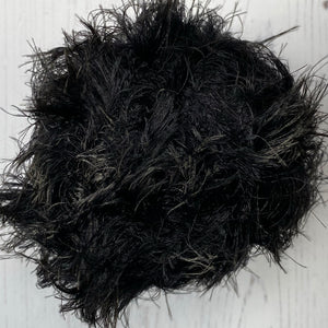 Yarn: Black Luxury Faux Fur Yarn, 100g